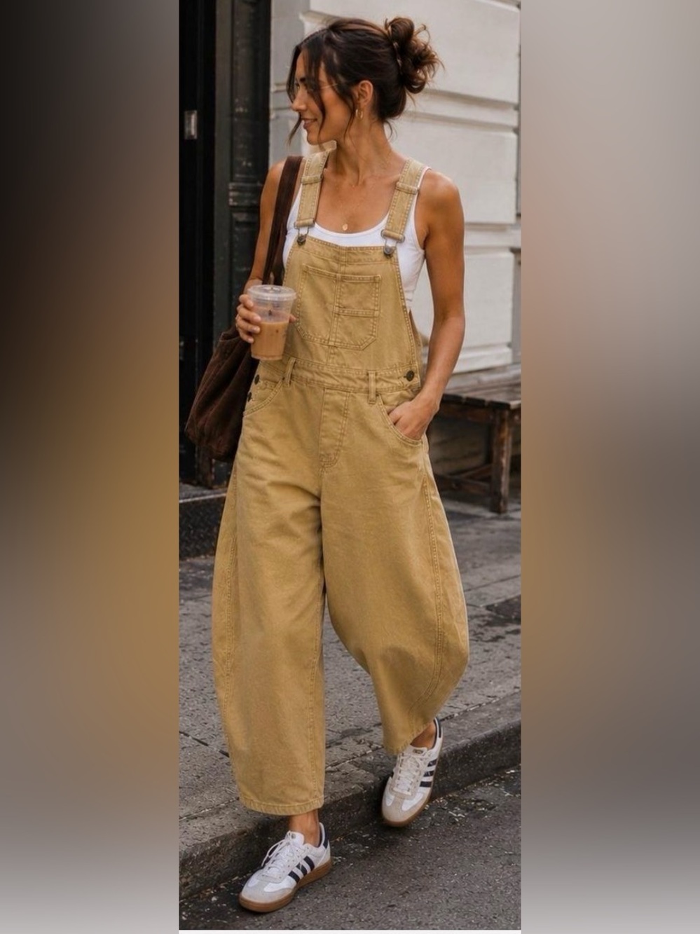 Free people good luck barrel overalls XS